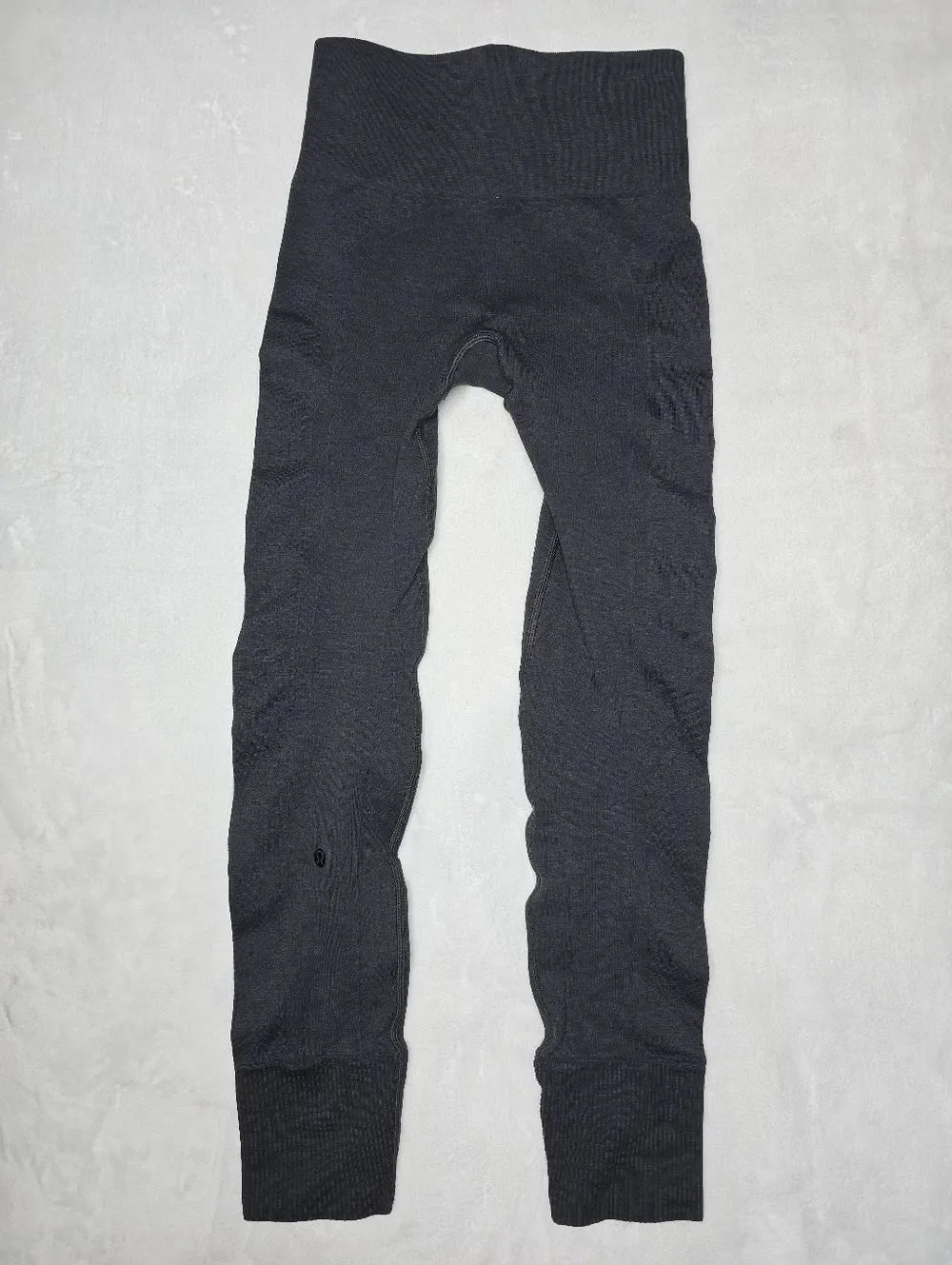 Lululemon Ribbed Seamless Leggings High Rise Black Approx Size 4 No Tag
